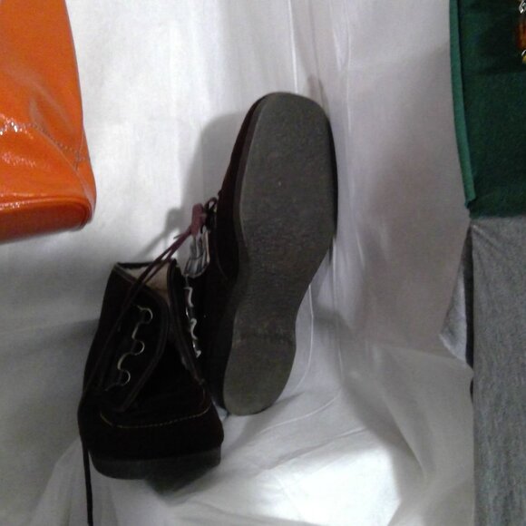 VTG Drifter Acrylic-Sherpa lined Dupont lace-up boot Chocolate Brown ankle 9 - Picture 4 of 6